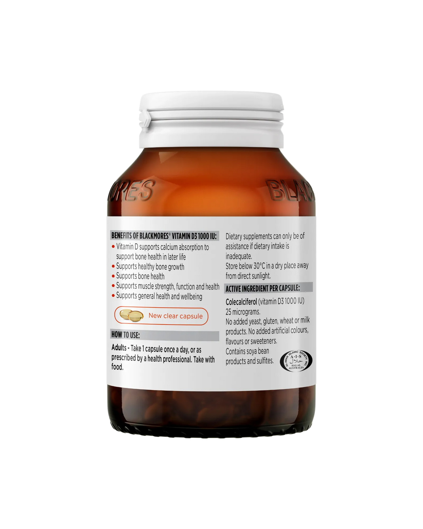 Blackmores Vitamin D3 1000IU Capsules 200s