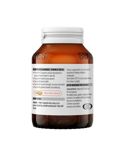 Blackmores Vitamin D3 1000IU Capsules 200s