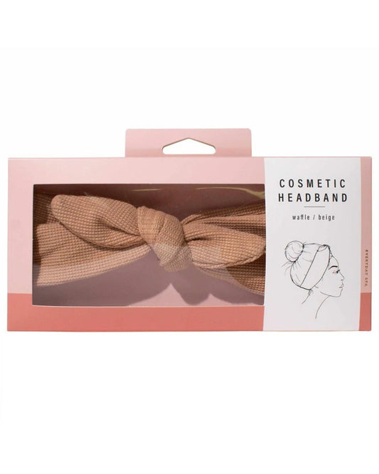 Simply Essential Waffle Cosmetic Headband Beige