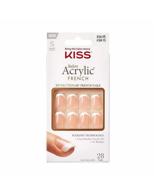 KISS Salon Acrylic French Nails Bonjour 28pk