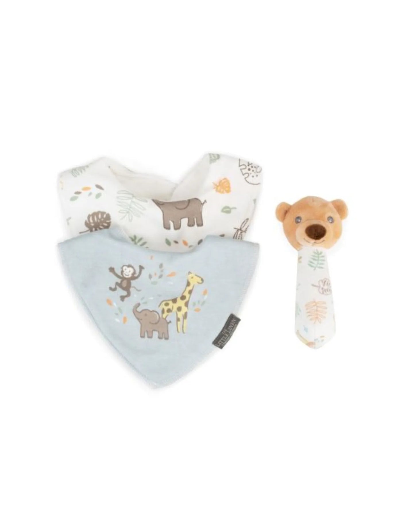 Rattle & Bib Set - Safari Bear